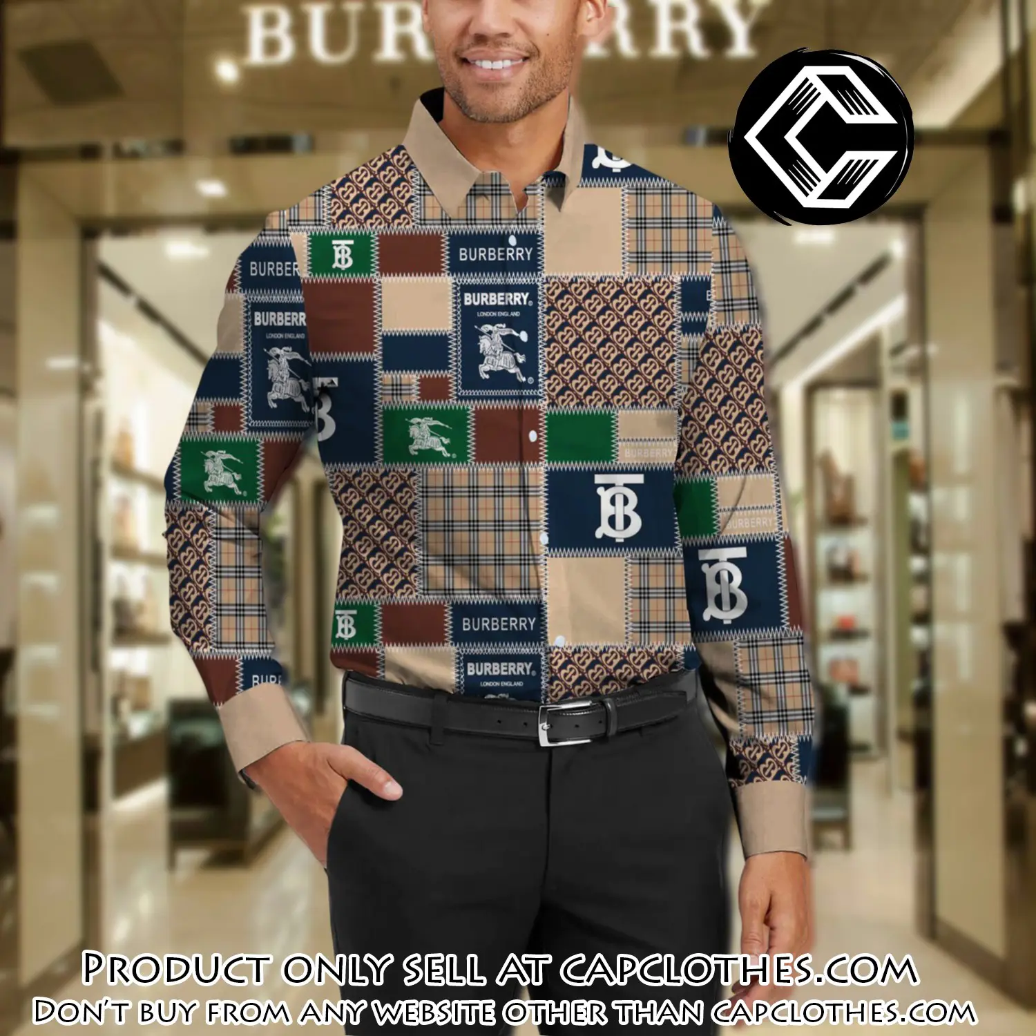 Burberry long sleeves button down shirt for elegant men lsb1006 cc0456229